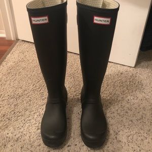 Black Hunter Rain Boots - Extended Calf